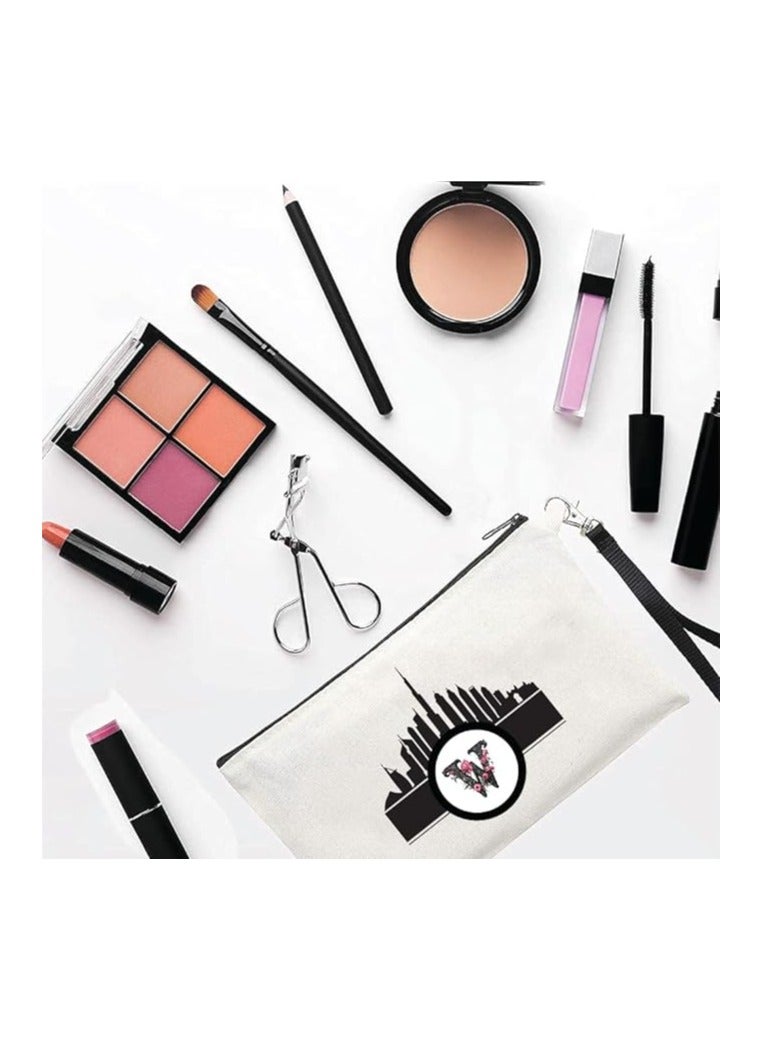 أفق دبي مع حقيبة مستحضرات التجميل الأولية ذات الحروف الأولى - حقيبة مكياج ذات الحروف الأولى - حقيبة مكياج أفق دبي - حقيبة مستحضرات التجميل للمسافرين - Image 2