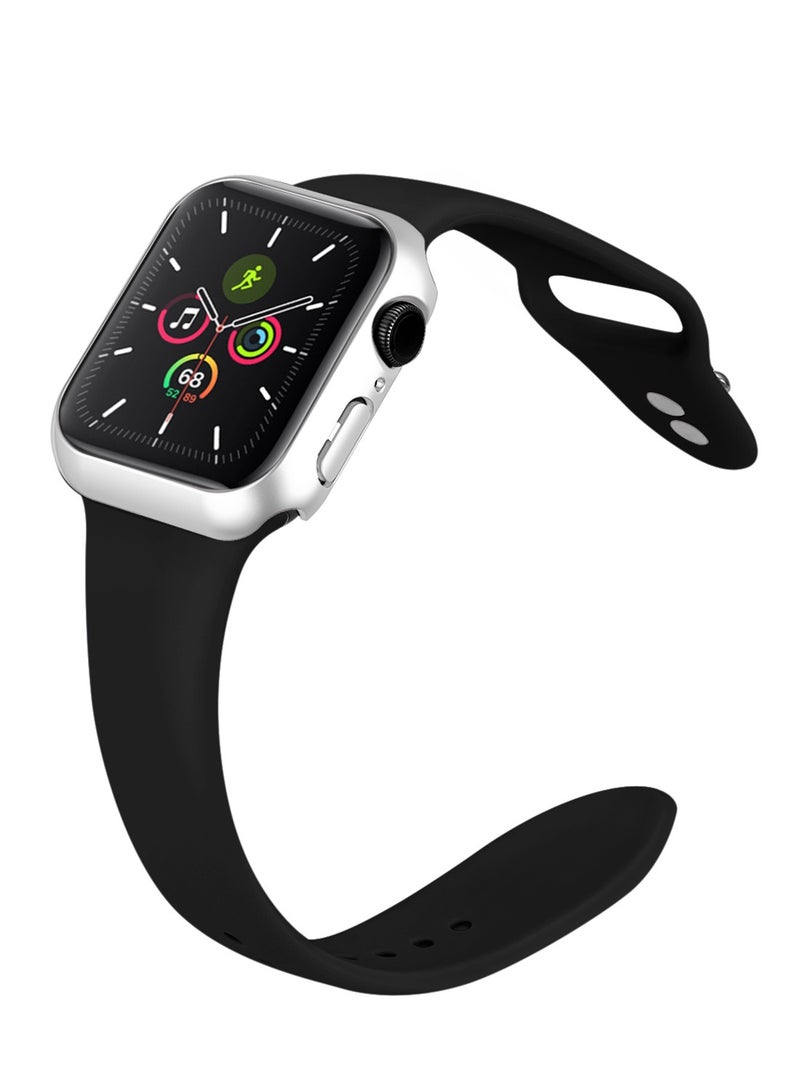 GULFLINK Silicone Watchbands 200mm Length With Protective Case Cover For Apple iWatch 7 41mm - Image 5