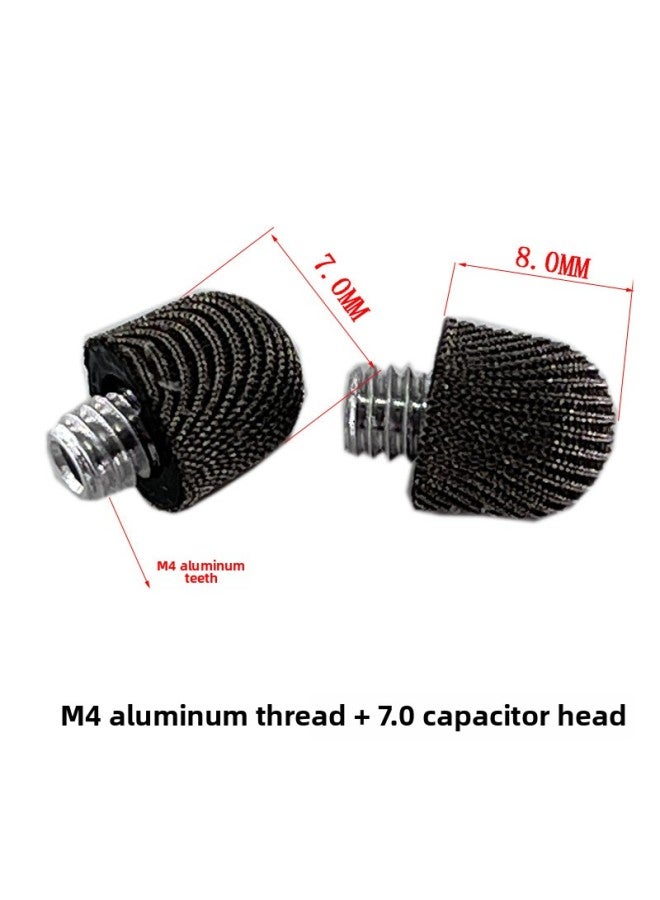 Touch Screen Pen Head Disc Suction Cup Pen Head Replacement Universal Capacitive Pen Accessories Stylus Mobile Phone Tablet Touch Pen Head-Color:M4 Aluminum Parts Plus 7.0mm Cloth Head  - Image 1