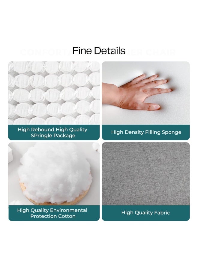 ROTAI Solvani Recliner Chair with 2-Year Warranty | Single Seater Reclining Sofa | Soft Premium Fabric | High-Density Foam | Strong Base Support | Space-Saving Recliner Sofa for Living Room or Bedroom - Image 2