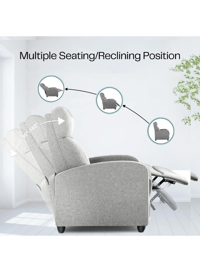 ROTAI Solvani Recliner Chair with 2-Year Warranty | Single Seater Reclining Sofa | Soft Premium Fabric | High-Density Foam | Strong Base Support | Space-Saving Recliner Sofa for Living Room or Bedroom - Image 4