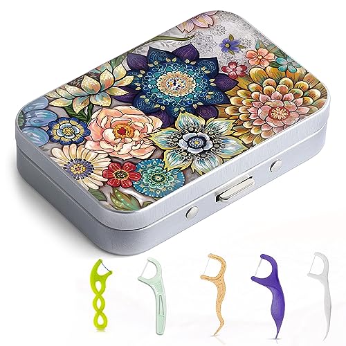 Gerkia Dental Floss Portable Case, Easy to Store Floss Picks of Various Sizes, Portable Dental Floss Dispenser is Perfect for Travelling, Hotels, Dinners, Appointments.Mandarin - Image 1