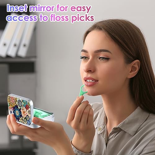 Gerkia Dental Floss Portable Case, Easy to Store Floss Picks of Various Sizes, Portable Dental Floss Dispenser is Perfect for Travelling, Hotels, Dinners, Appointments.Mandarin - Image 4