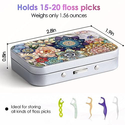 Gerkia Dental Floss Portable Case, Easy to Store Floss Picks of Various Sizes, Portable Dental Floss Dispenser is Perfect for Travelling, Hotels, Dinners, Appointments.Mandarin - Image 2