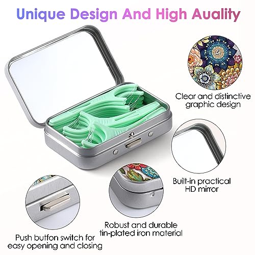 Gerkia Dental Floss Portable Case, Easy to Store Floss Picks of Various Sizes, Portable Dental Floss Dispenser is Perfect for Travelling, Hotels, Dinners, Appointments.Mandarin - Image 3