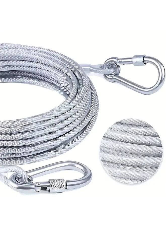 32.81ft Stainless Steel Clothesline Heavy Duty Portable Rustproof Outdoor Drying Line - Image 3
