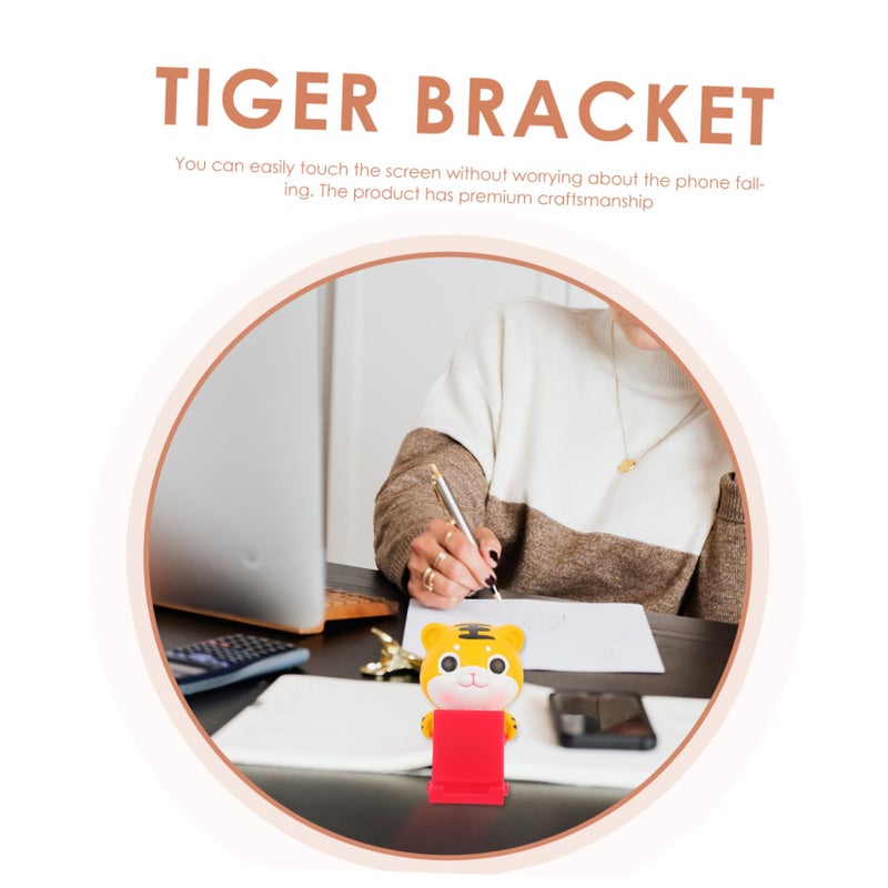 Tiger Phone Stand Multi Functional Cute Animal Desk Holder Lightweight Mobile Rack - Image 5