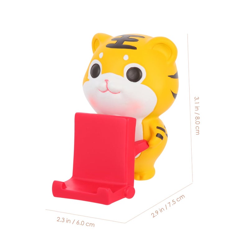 Tiger Phone Stand Multi Functional Cute Animal Desk Holder Lightweight Mobile Rack - Image 3