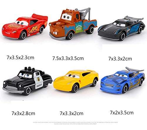 PLUSPOINT 6pc Diecast Metal Toy Car Set Push n go Derby Racers Metal Die Cast Set of 6 Racing Cars for Kids Free Wheel High Speed Metal Toy Car Play Set for Children for Boys - Image 5