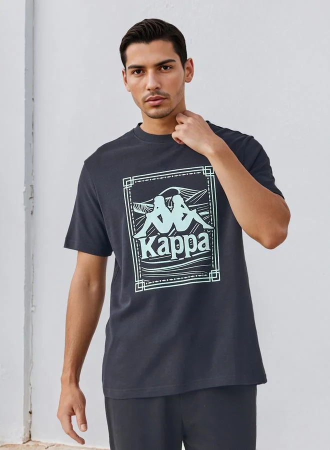 كابا Kappa Logo Print Crew Neck T-shirt