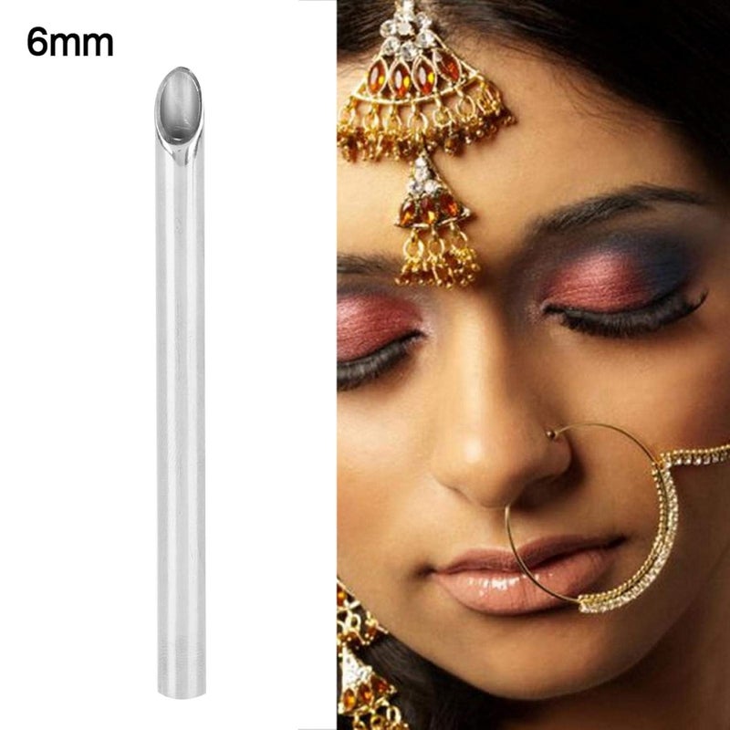 comfrt Stainless Steel Piercing Receiver - Body Piercing Receiver - Needle Receiving Tube Body Jewelry Holding Piercing Tool(6mm) - Image 2