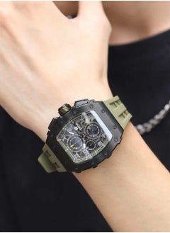TSAR BOMBA Men's Elemental Series Calendar Version Olive Green Band Watch TB8204Q-38  - Image 4