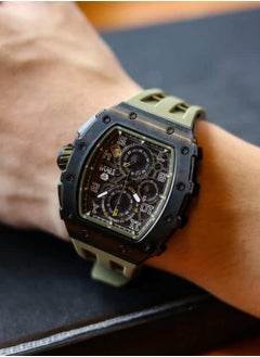 TSAR BOMBA Men's Elemental Series Calendar Version Olive Green Band Watch TB8204Q-38  - Image 3