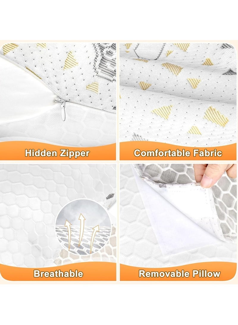 Full Body Pregnancy Pillow Maternity Sleeping Support Tummy Pillows for Back Legs and Belly Women Breastfeeding Soft U-shaped Lumbar Side Sleeper Pregnant Cushion with Washable Cover - Image 4