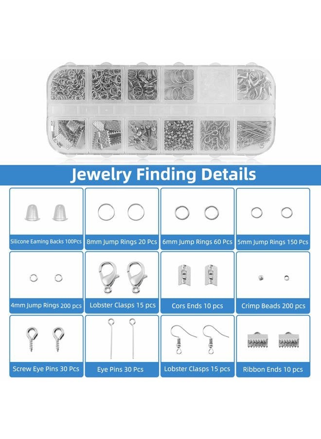Mluchee Jewellery Making Supplies Wire Wrapping Kit Pliers Cutters Beading Tools Jewellery Findings with Zipper Storage Case for Jewellery DIY Crafting and Repair - Image 3