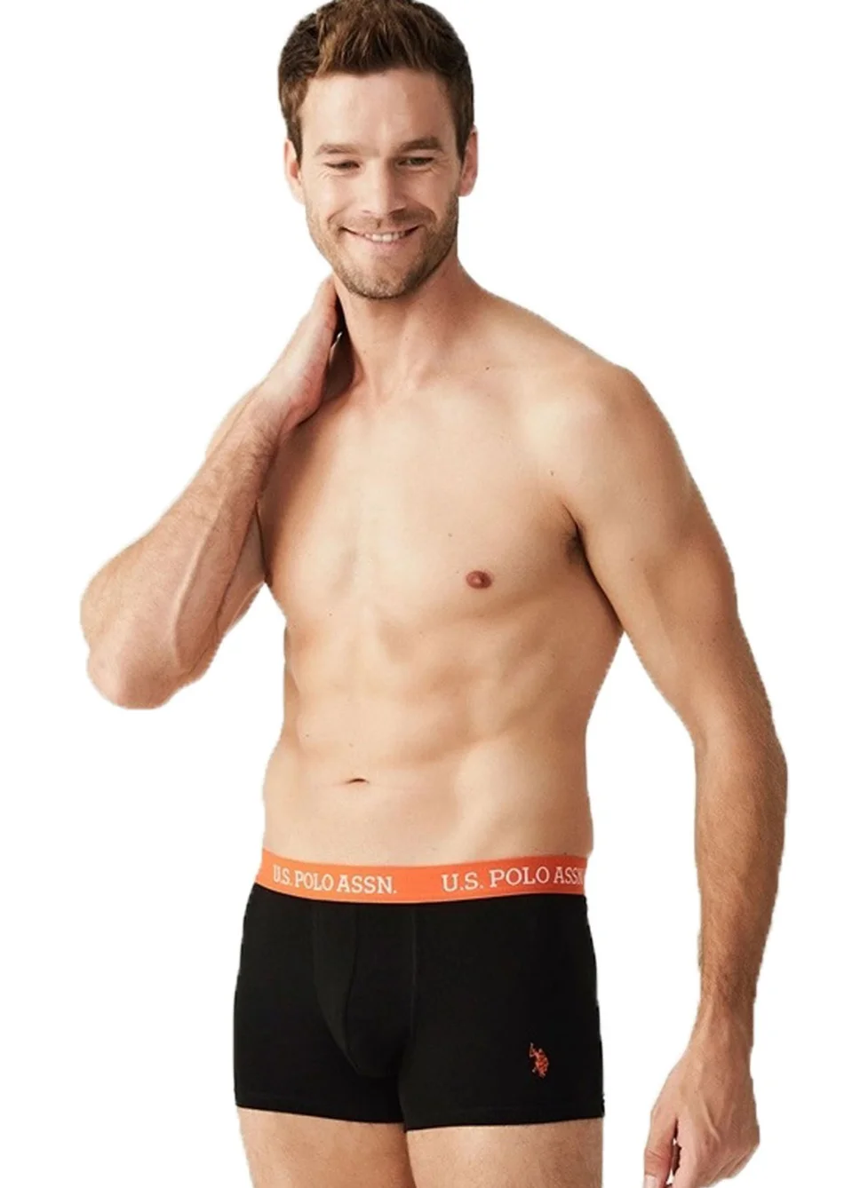 يو اس بولو اسن 3 Piece Colorful Belted Lycra Navy Blue Boxer