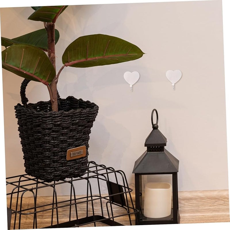 White Heart Shaped Wooden Wall Hooks 2 Pack Decorative Key Towel Hanger For Home Bedroom Kitchen - Image 5