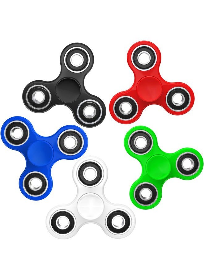SCIONE Fidget Spinner ADHD Anxiety Toys 5 Pack Stress Relief Reducer Spin for Adults Children Autism Fidgets Best EDC Hand Spinners Bearing Trispinner Finger Toy Focus Fidgeting Restless Tri-Spinner SCIONE - Image 1