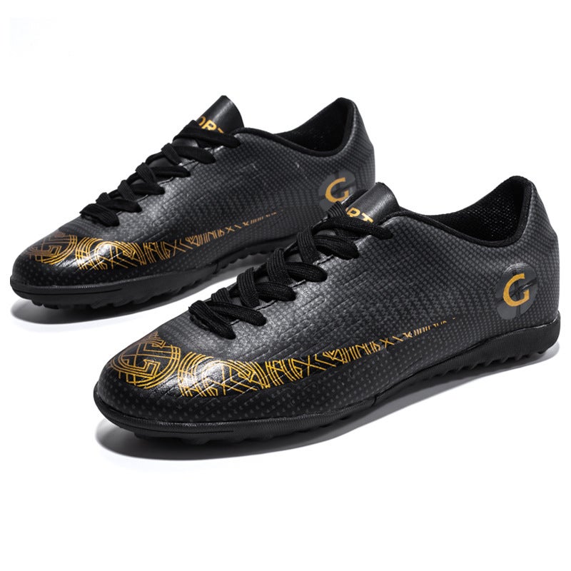 Children's Football Shoes with Short Studs - Anti-Slip Leather Training Shoes for Kids, TF Sole for  Grass - Image 1