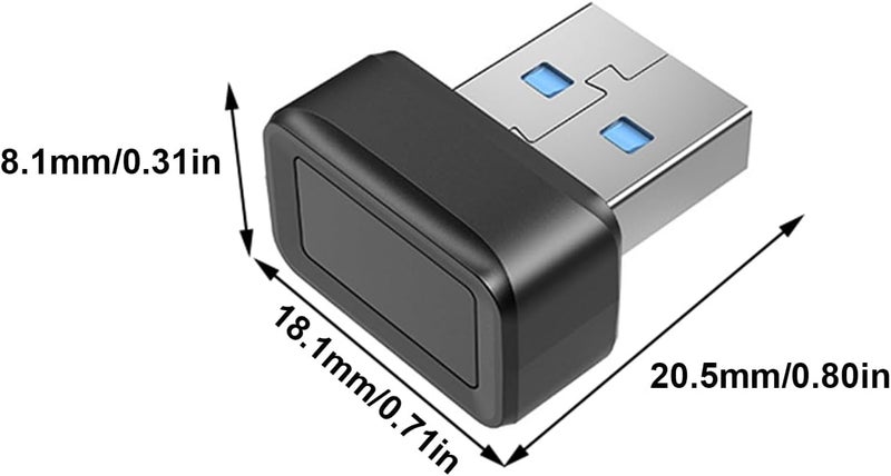 قارئ بصمات الأصابع USB، قارئ بصمات الأصابع Window Hello، مصادقة سريعة ودقيقة، كشف بزاوية 360 درجة، معدل رفض منخفض - Image 5