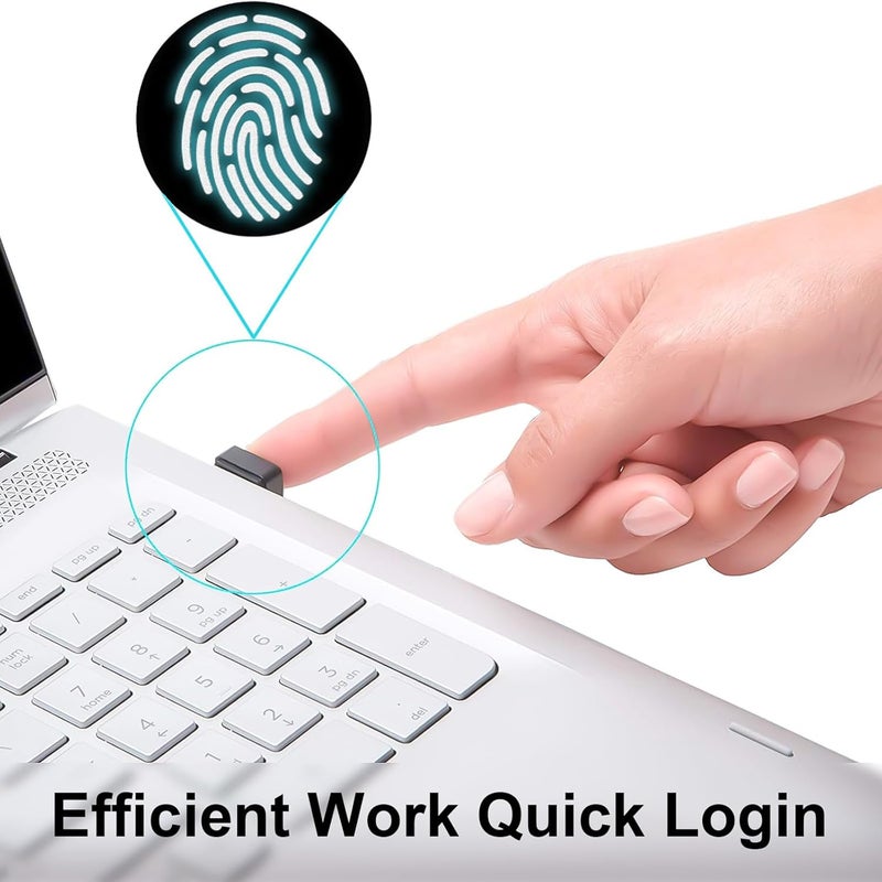 قارئ بصمات الأصابع USB، قارئ بصمات الأصابع Window Hello، مصادقة سريعة ودقيقة، كشف بزاوية 360 درجة، معدل رفض منخفض - Image 4