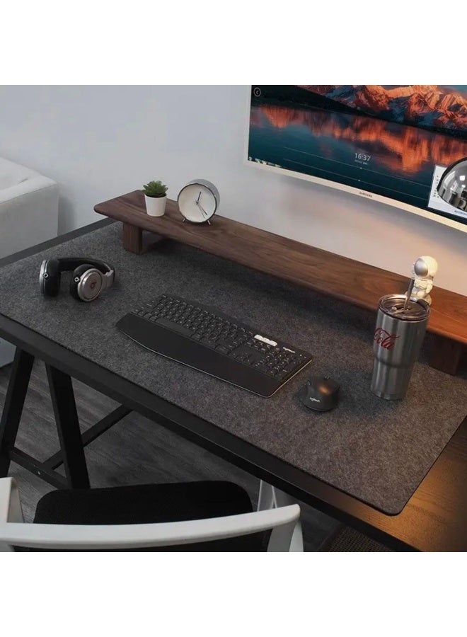 وسادة ماوس موسعة، وسادة ماوس كبيرة للألعاب، حصيرة مكتب بتصميم بسيط (Minimalist)، وسادة ماوس موسعة بقاعدة مانعة للانزلاق، مقاس 39.37 × 15.7 بوصة، لون رمادي داكن - Image 2