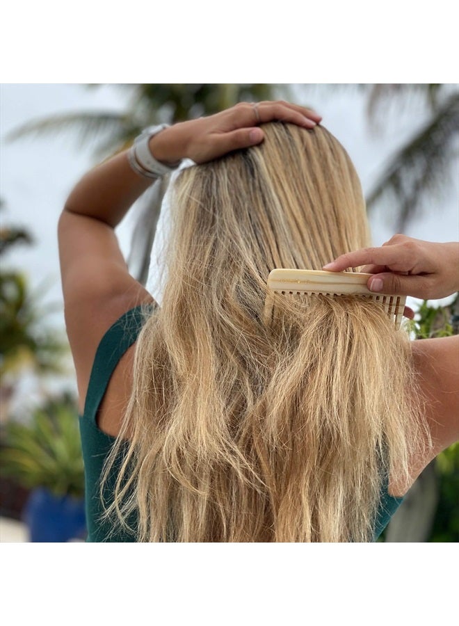 Giorgio G30 Large 5.75 Inch Hair Detangling Comb, Wide Teeth for Thick Curly Wavy Hair. Long Hair Detangler Comb For Wet and Dry. Handmade of Cellulose, Saw-Cut, Hand Polished, Ivory 2 Pack - Image 4