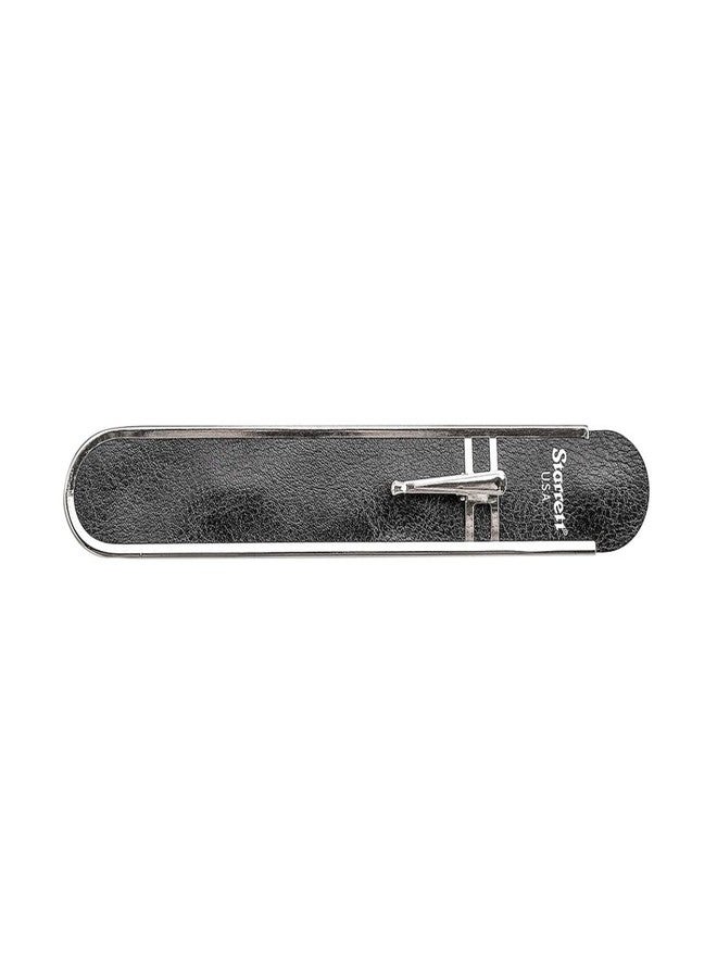Starrett Protective Vinyl Case with Clip and Metal-Bound Edges - Leather-Like Vinyl - Fits 1/2" Wide Rules, Secure & Lightweight - 1612