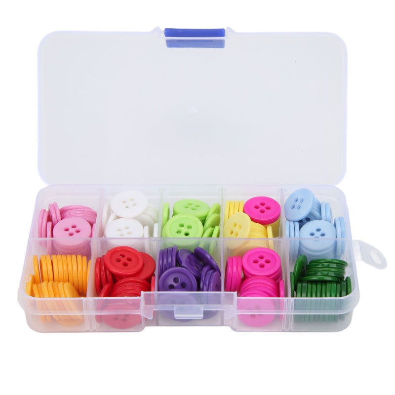 Resin Buttons: 4 Hole Colorful High-Quality Resin Craft Buttons - Smooth Waterproof Durable Sewing Buttons for Art Craft Projects Children Clothing DIY Sewing - Image 2