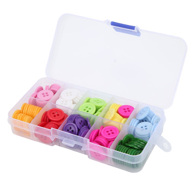 Resin Buttons: 4 Hole Colorful High-Quality Resin Craft Buttons - Smooth Waterproof Durable Sewing Buttons for Art Craft Projects Children Clothing DIY Sewing - Image 1