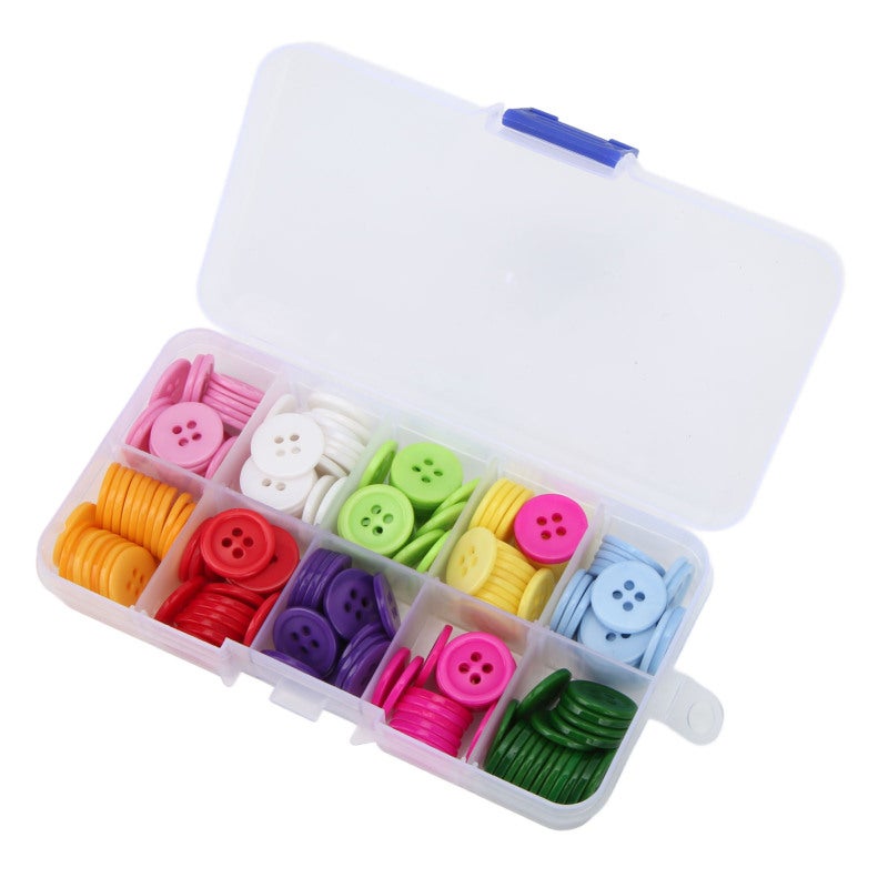 Resin Buttons: 4 Hole Colorful High-Quality Resin Craft Buttons - Smooth Waterproof Durable Sewing Buttons for Art Craft Projects Children Clothing DIY Sewing - Image 3