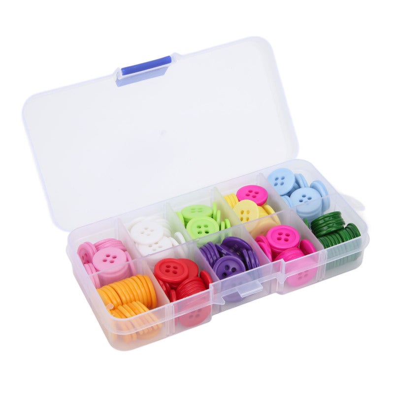 Resin Buttons: 4 Hole Colorful High-Quality Resin Craft Buttons - Smooth Waterproof Durable Sewing Buttons for Art Craft Projects Children Clothing DIY Sewing - Image 4