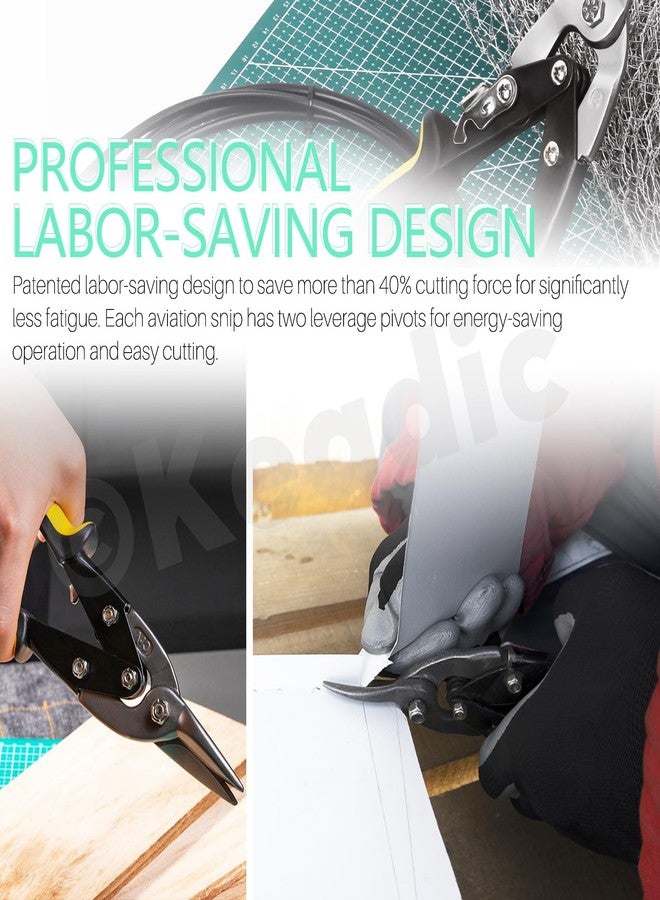 كياديك مقص طيران مستقيم من Keadic، قطعة واحدة، مقاس 10 بوصات، سعة قطع 1 3/8 بوصة، مصنوع من فولاذ الكروم الفاناديوم، للألمنيوم والصفائح المعدنية والأرضيات والبلاستيك - Image 4
