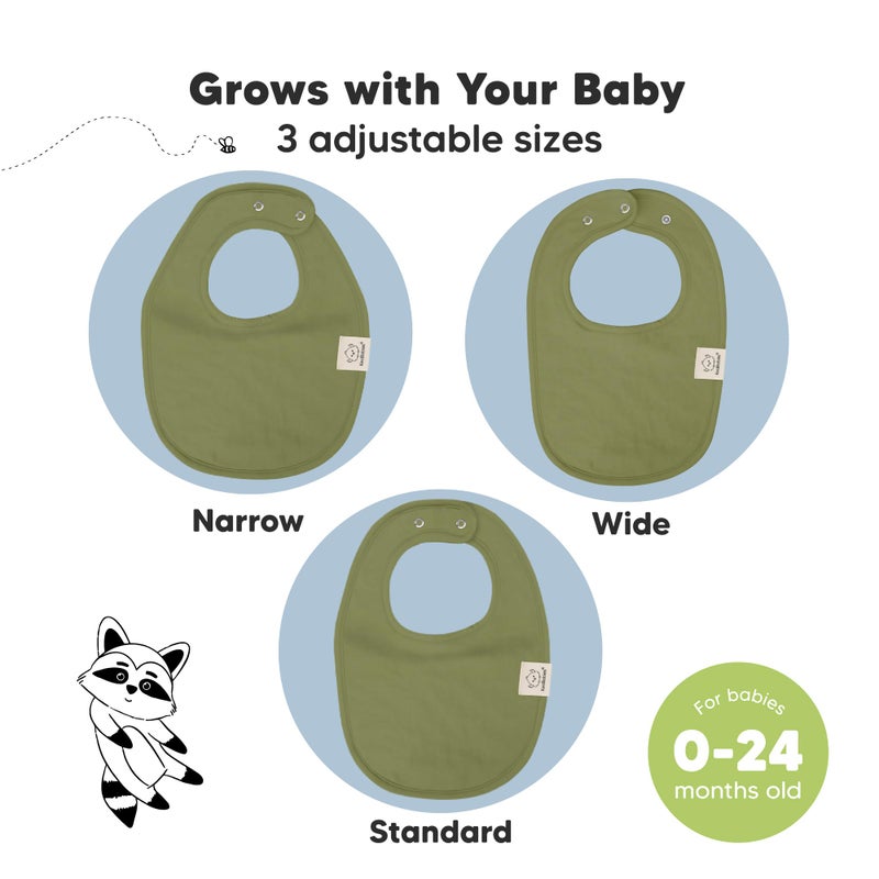 KeaBabies 8-Pack Organic Baby Bibs for Boys, Girls - Soft Cotton Drooling and Teething Bibs for Baby Girl & Boy, Extra Absorbent, Easy To Clean & Put On for Toddler, Newborn, Infant 0-24 Months (Cruise) - Image 4