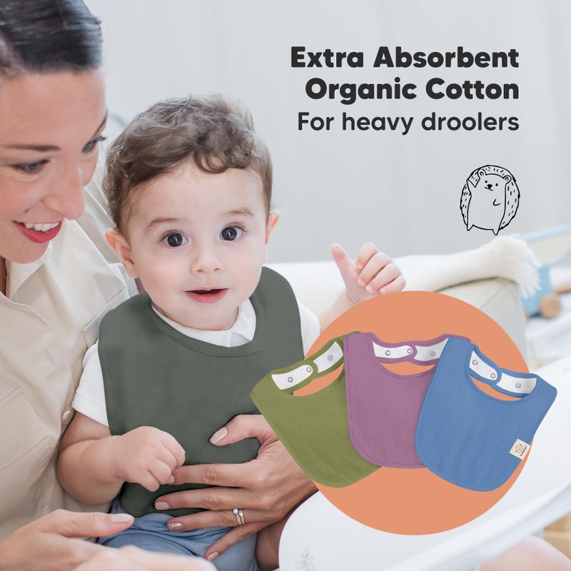 KeaBabies 8-Pack Organic Baby Bibs for Boys, Girls - Soft Cotton Drooling and Teething Bibs for Baby Girl & Boy, Extra Absorbent, Easy To Clean & Put On for Toddler, Newborn, Infant 0-24 Months (Cruise) - Image 5