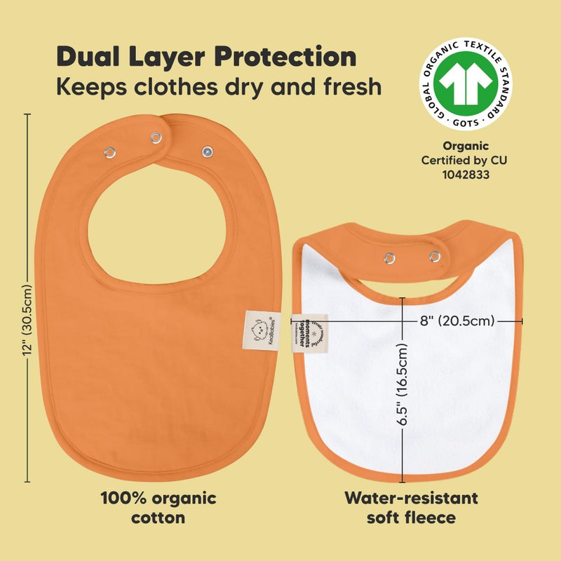 KeaBabies 8-Pack Organic Baby Bibs for Boys, Girls - Soft Cotton Drooling and Teething Bibs for Baby Girl & Boy, Extra Absorbent, Easy To Clean & Put On for Toddler, Newborn, Infant 0-24 Months (Cruise) - Image 3