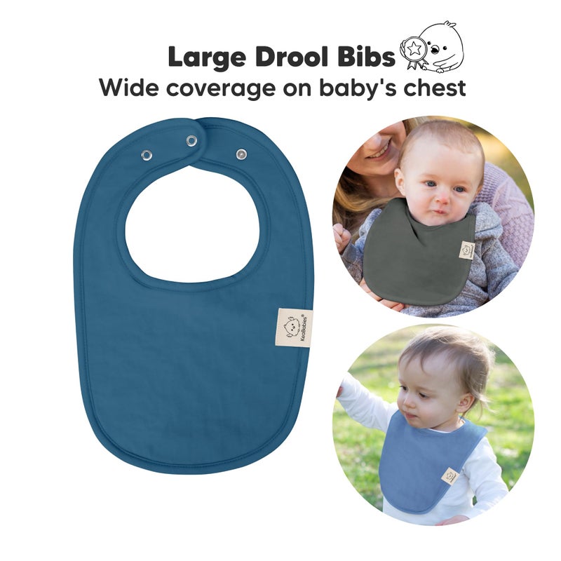 KeaBabies 8-Pack Organic Baby Bibs for Boys, Girls - Soft Cotton Drooling and Teething Bibs for Baby Girl & Boy, Extra Absorbent, Easy To Clean & Put On for Toddler, Newborn, Infant 0-24 Months (Cruise) - Image 2