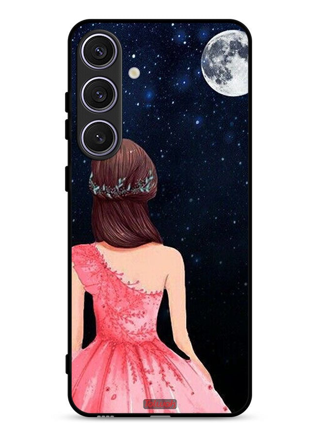 Tolwak Samsung Galaxy S24 5G Protective Case Cover Girl And Moon Art - Image 1