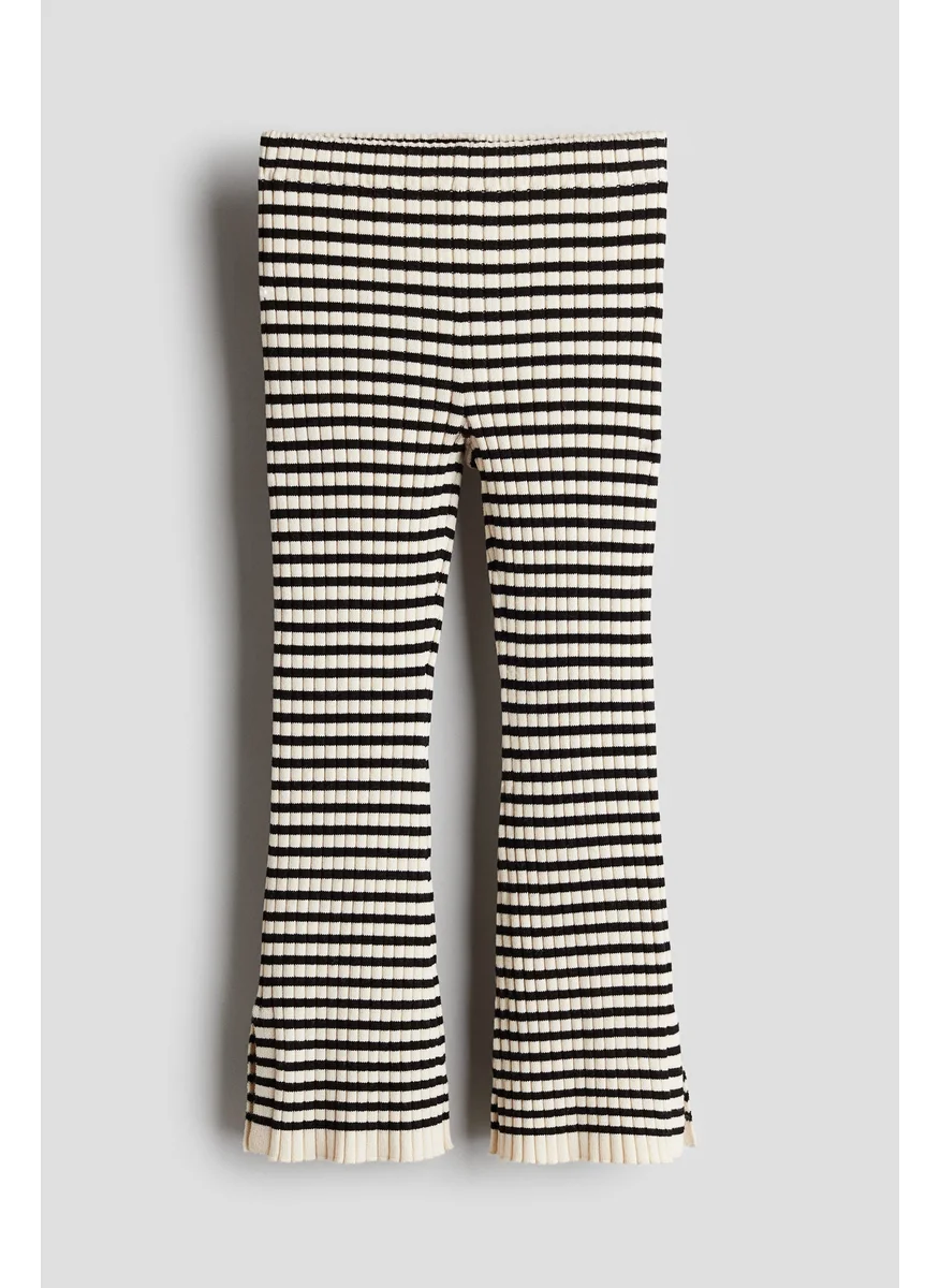 اتش اند ام Flared Rib-Knit Trousers