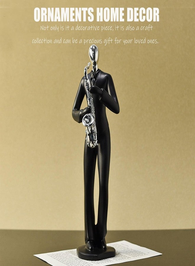 LSBDJDL Music Decoration Figurine Guitarist Statue Singer Saxophone Modern Sculpture Home Housewarming Gift (Saxophonist), L6.1*W2.9*H10.6in - Image 5