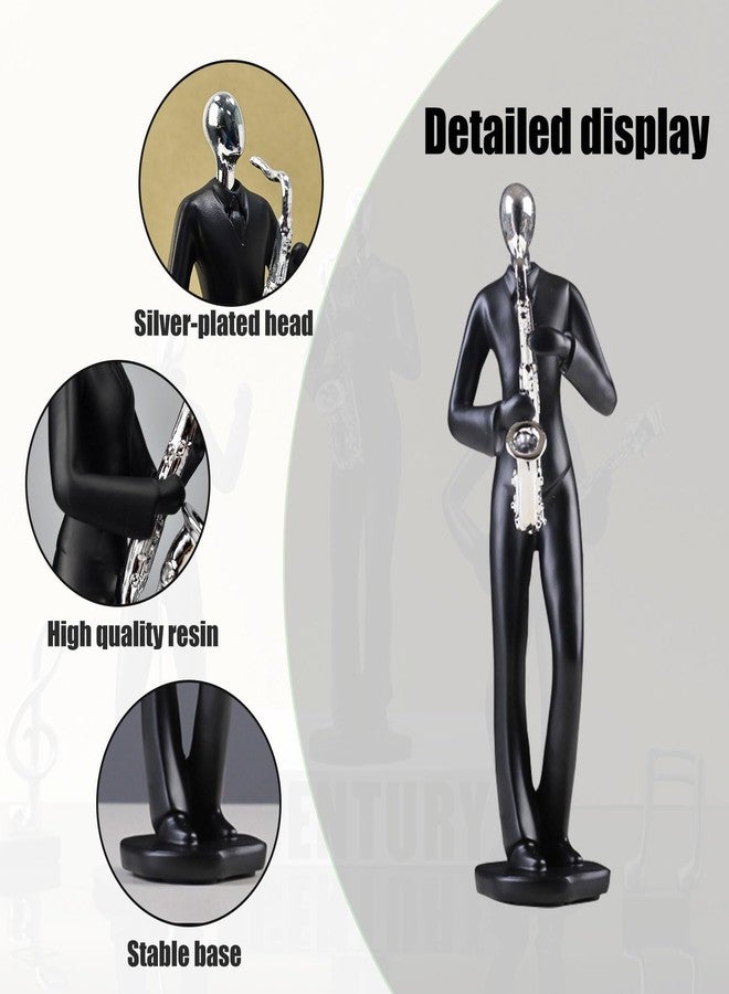 LSBDJDL Music Decoration Figurine Guitarist Statue Singer Saxophone Modern Sculpture Home Housewarming Gift (Saxophonist), L6.1*W2.9*H10.6in - Image 3