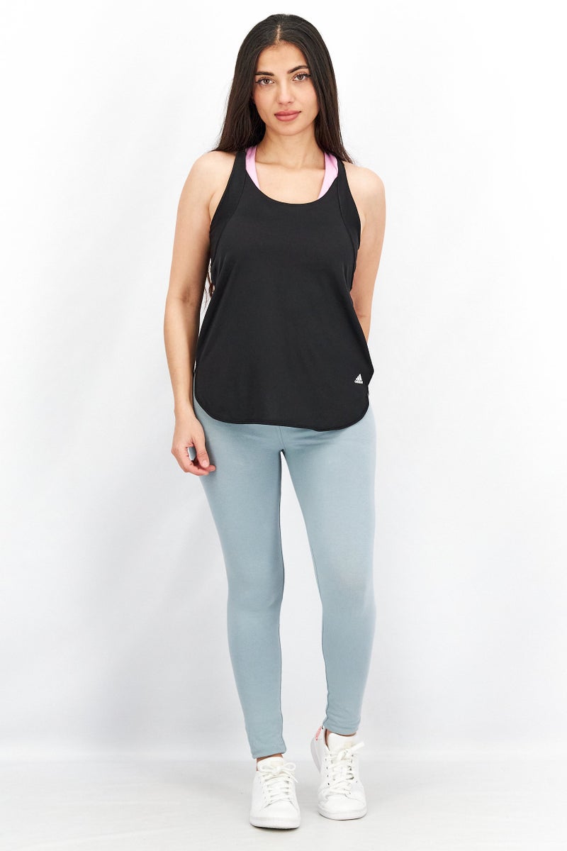 Adidas Women Sportswear Fit Sleeveless Training Tank Top, Black - Image 4