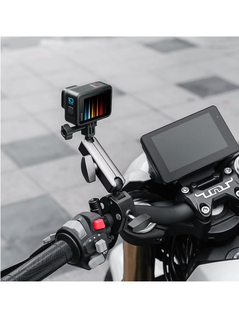 Motorcycle Handlebar Bike Mounting Clamp for GoPro Insta360 Accessories with 360 Ball Head Tube Pole Mounting Accessories for Go Pro Max Hero 12 11 10 9 8 7 Insta 360 DJI - Image 4