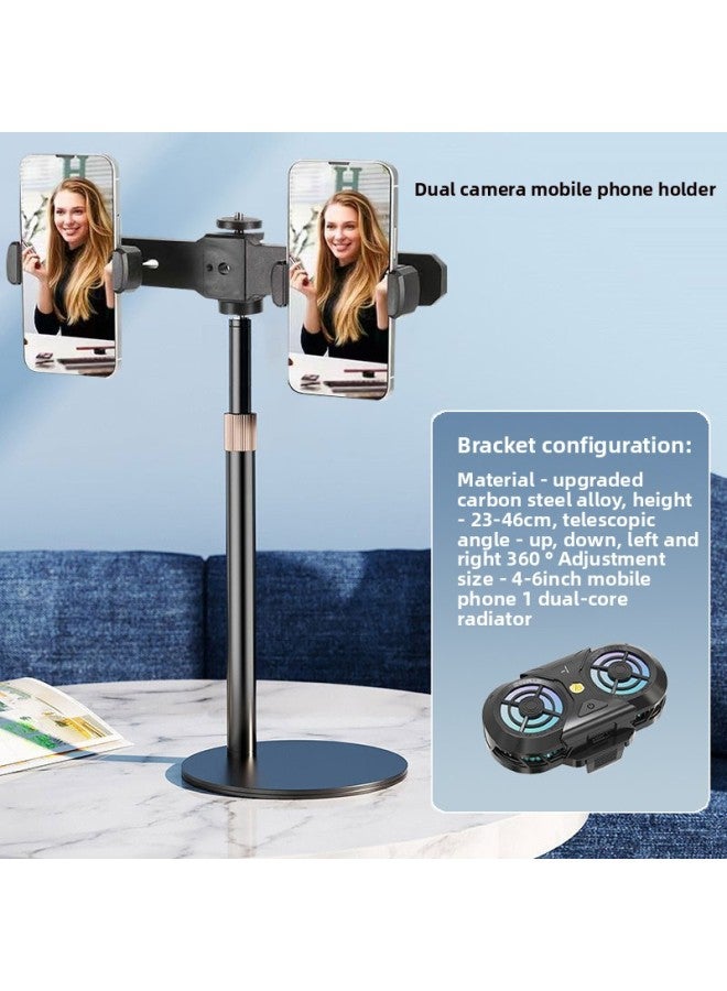 Dedicated For Live Broadcast-mobile Phone Radiator Cooling Semiconductor Refrigeration Ice-sealed Back Clip Integrated Bracket With Fan 