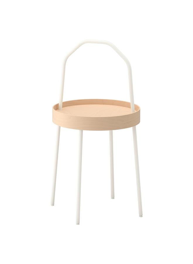 زبون طاولة جانبية، بيضاء، 38 سم - Image 1