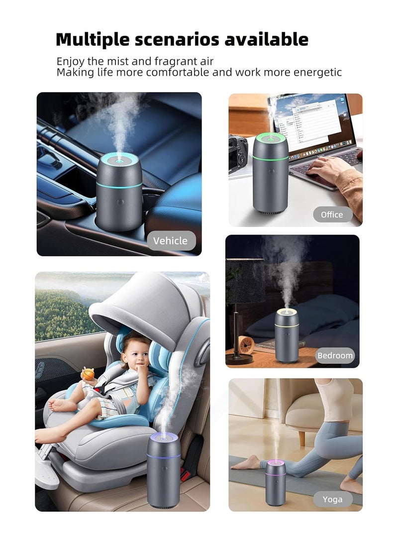 general Car Diffuser, Portable Mini Ultrasonic Mist, Aroma Diffuser 100ml USB Diffuser Freshener for Vehicle Home Office Bedroom - Image 2