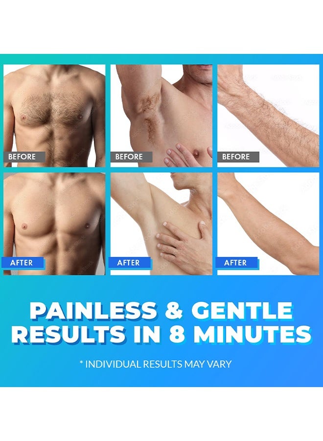 OceAura Men's Hair Removal Cream, Painless Hair Removal Cream For Men, Intimate Hair Removal Cream For Men, Fast-Acting Gentle Depilatory, Intimate & Body Depilatory Cream, Moisturizing Soothing Formula, 60g - Image 5