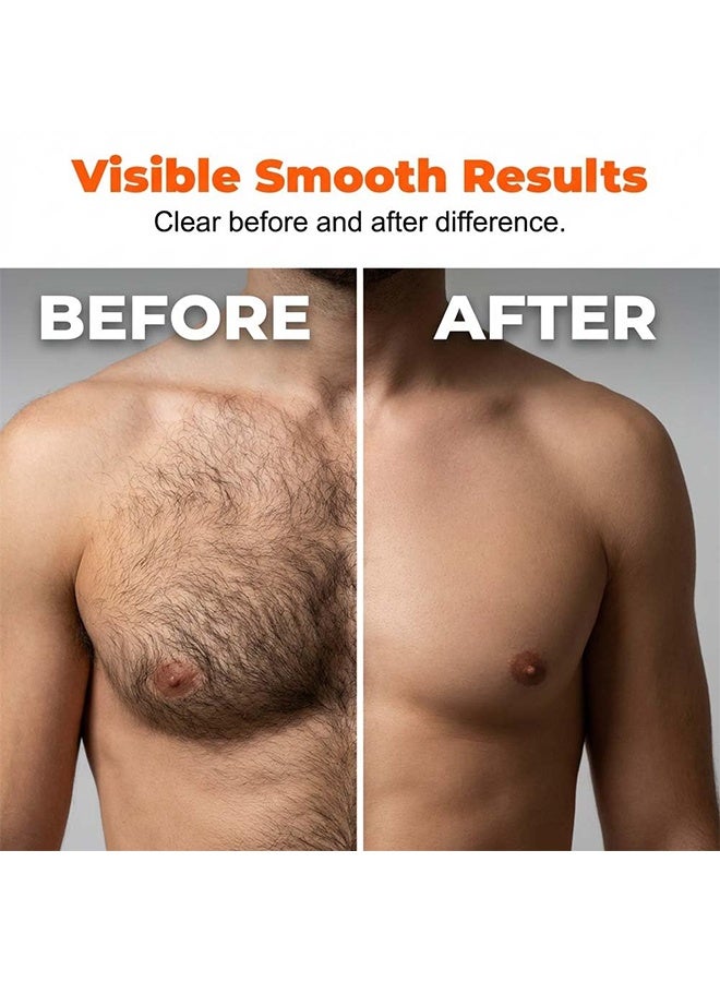 OceAura Men's Hair Removal Cream, Painless Hair Removal Cream For Men, Intimate Hair Removal Cream For Men, Fast-Acting Gentle Depilatory, Intimate & Body Depilatory Cream, Moisturizing Soothing Formula, 60g - Image 3