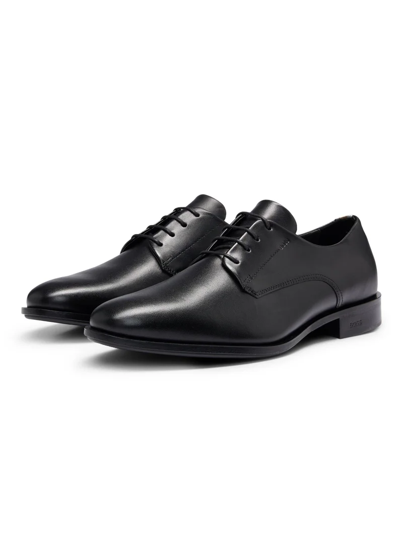 BOSS Leather Derby shoes with signature trims