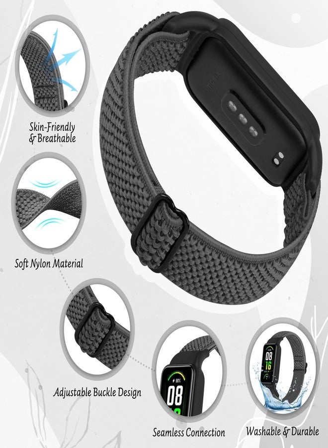 TumpCez Solo Loop Elastic Nylon Bands Only Compatible with Amazfit Band 7 Straps,Soft Adjustable Stretchy Sport Replacement Strap for Amazfit Band 7 for Men Women - Image 5